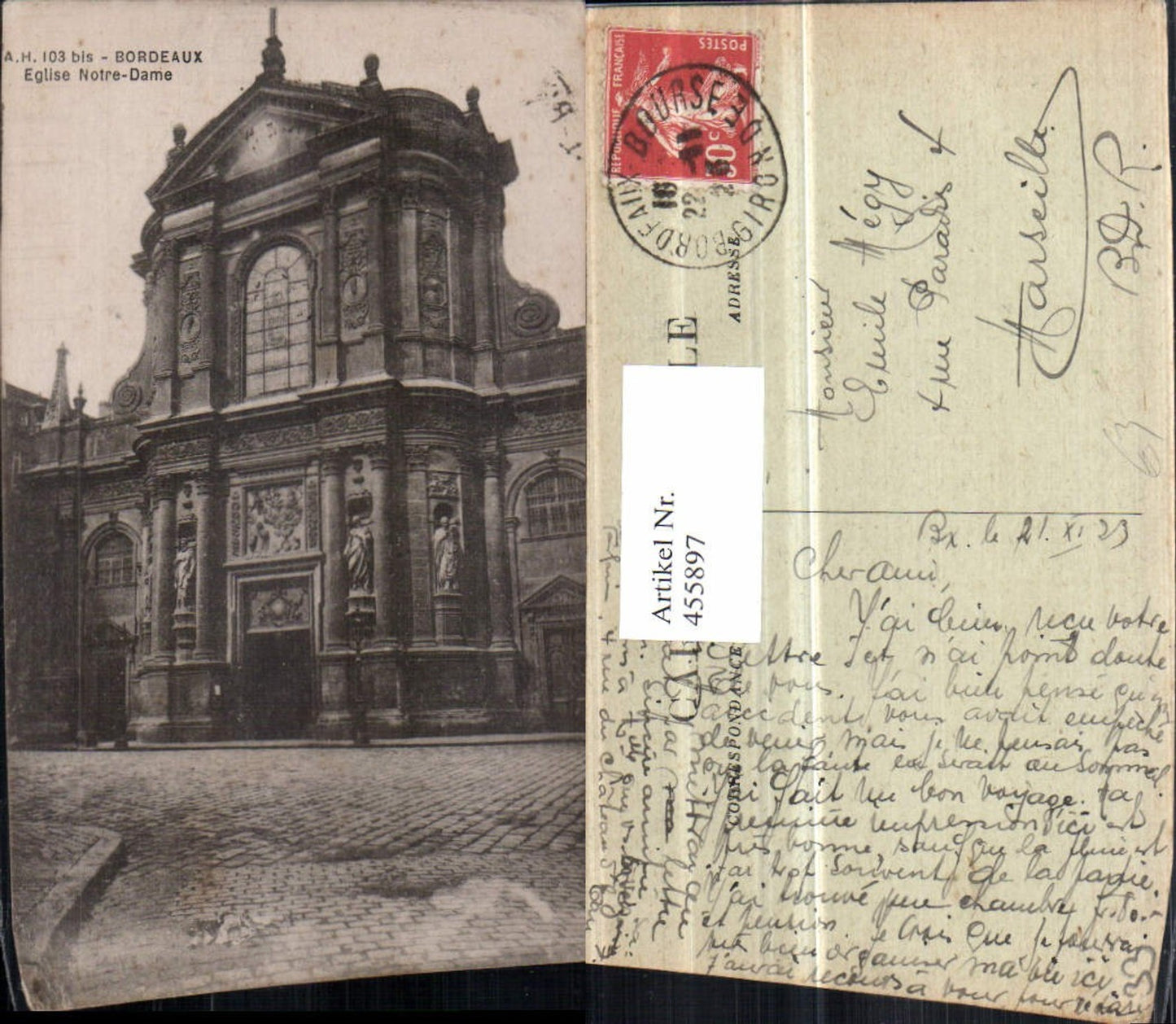 455897,Aquitanien Gironde Bordeaux Eglise Notre-Dame Kirche