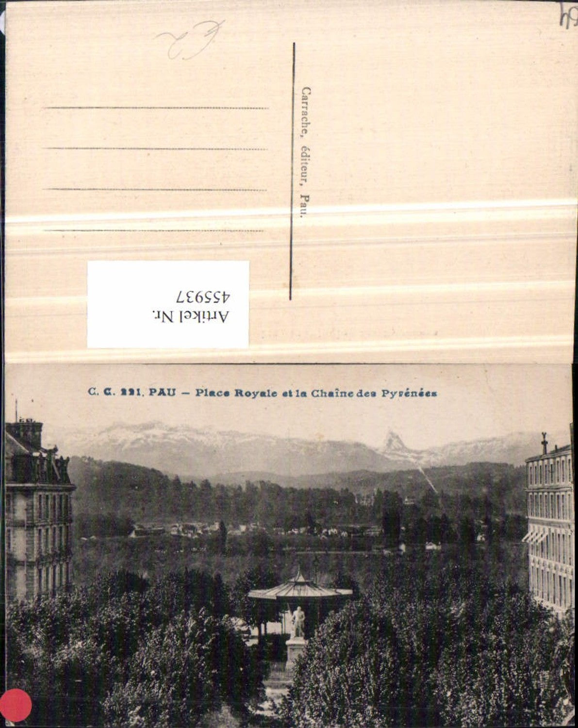 455937,Aquitanien Pyrenees-Atlantiques Pau Place Royale Pavillon