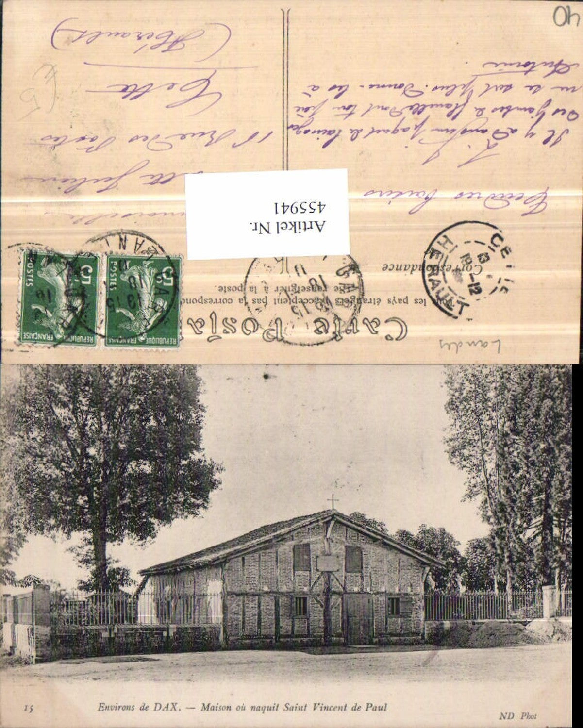 455941,Aquitanien Landes Dax Maison Saint Vincent de Paul Haus