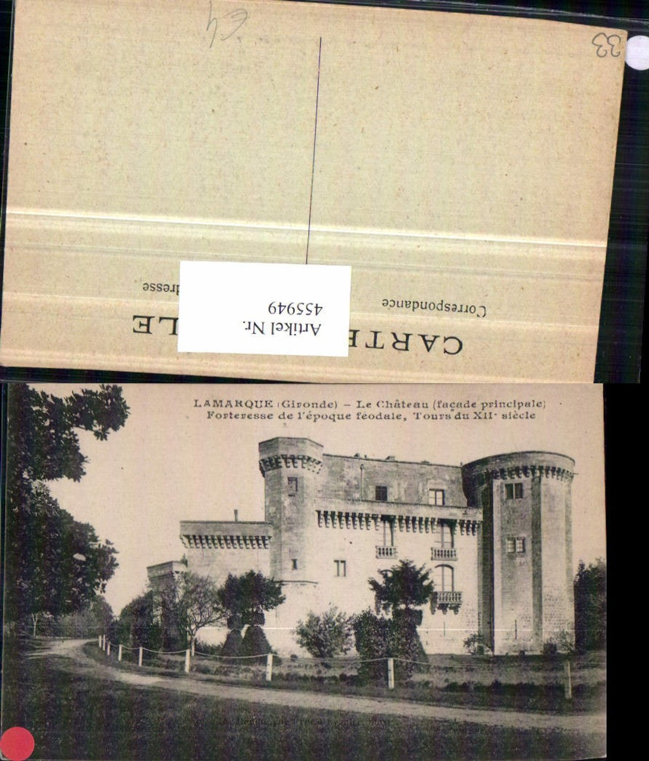 455949,Aquitanien Gironde Lamarque Chateau Schloss