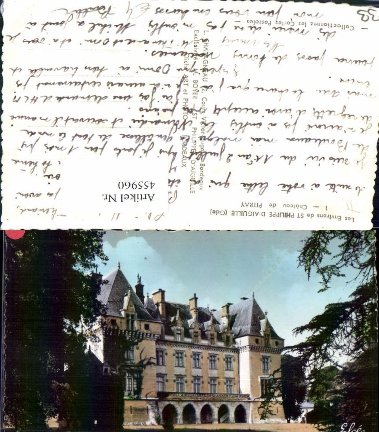 455960,Aquitanien Gironde St Philippe Aiguille Chateau Pitray Schloss
