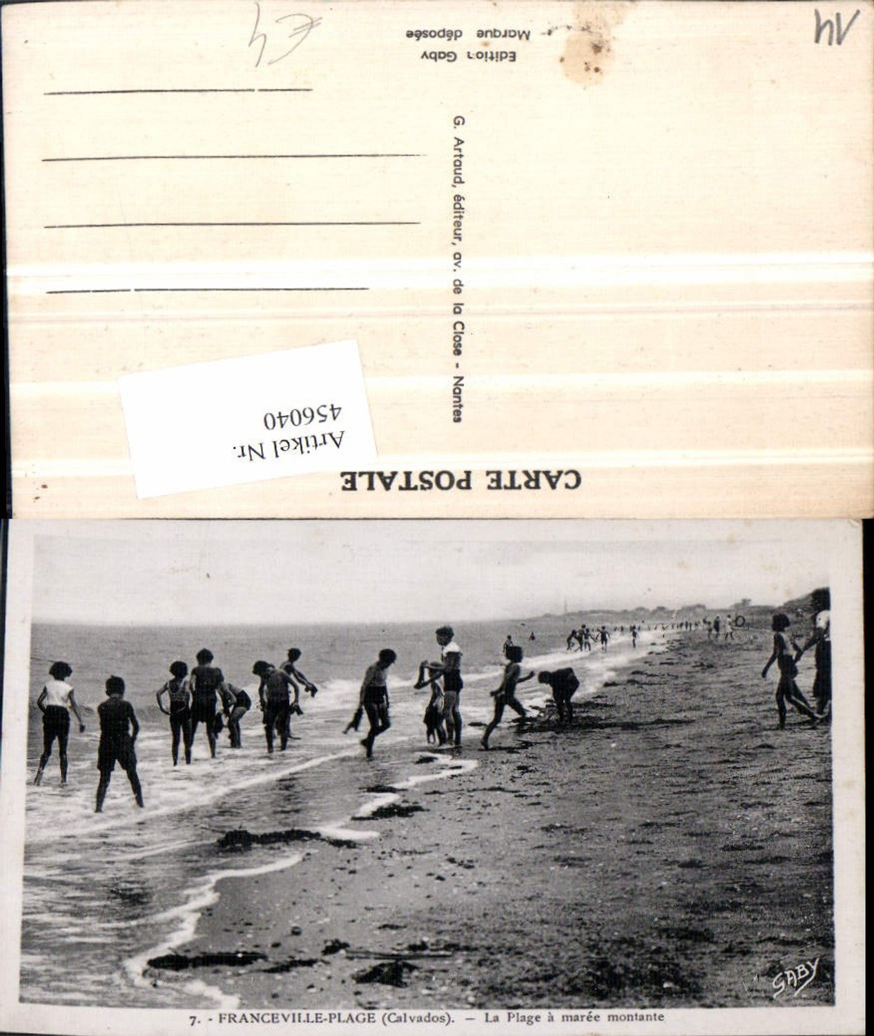 456040,Basse-Normandie Calvados Franceville-Plage Strandleben Strand