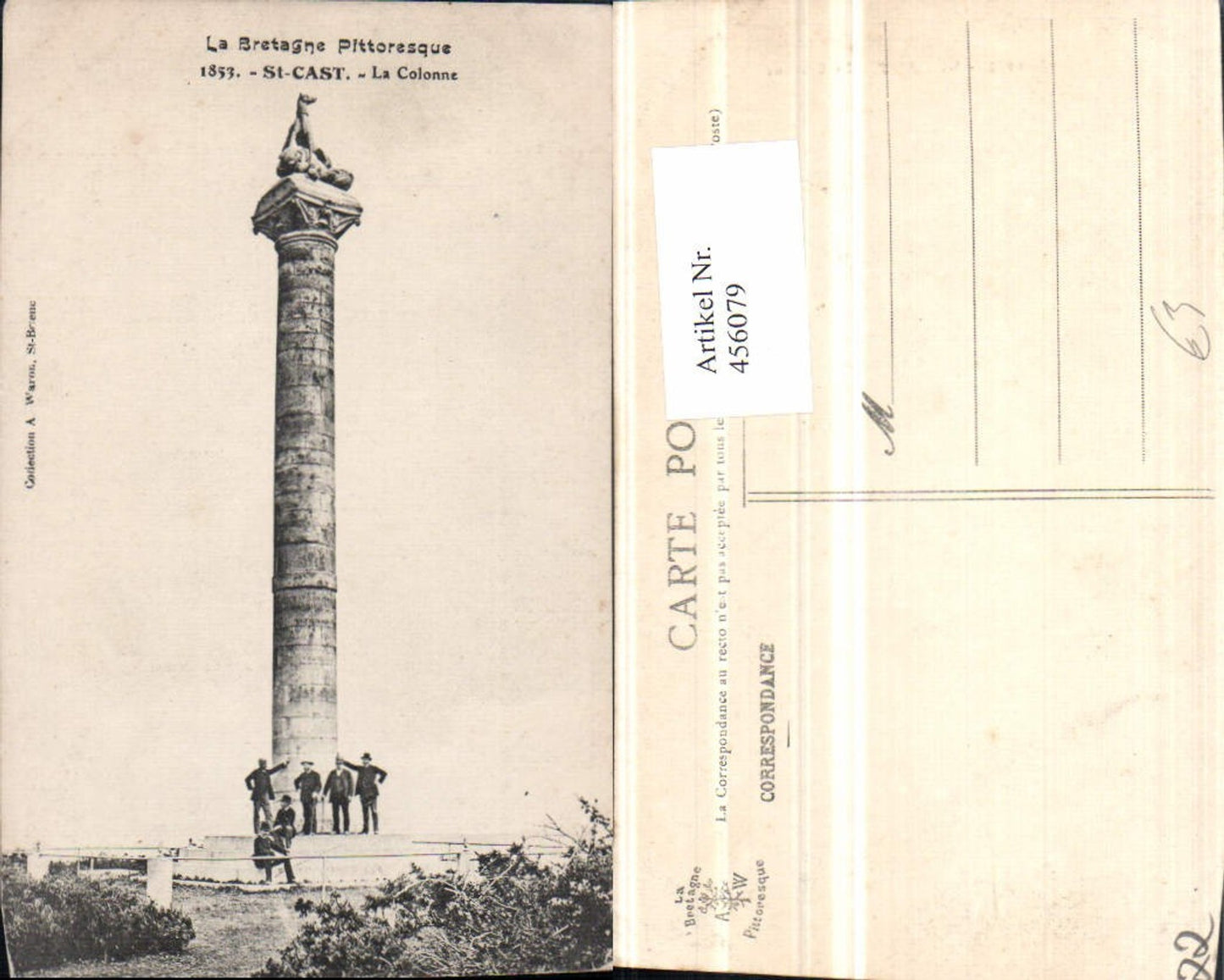456079,Bretagne Cote-Amor St-Cast La Colonne Säule