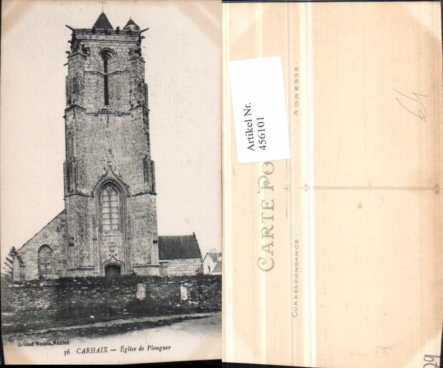 456101,Bretagne Finistere Carhaix Eglise de Plouguer Kirche