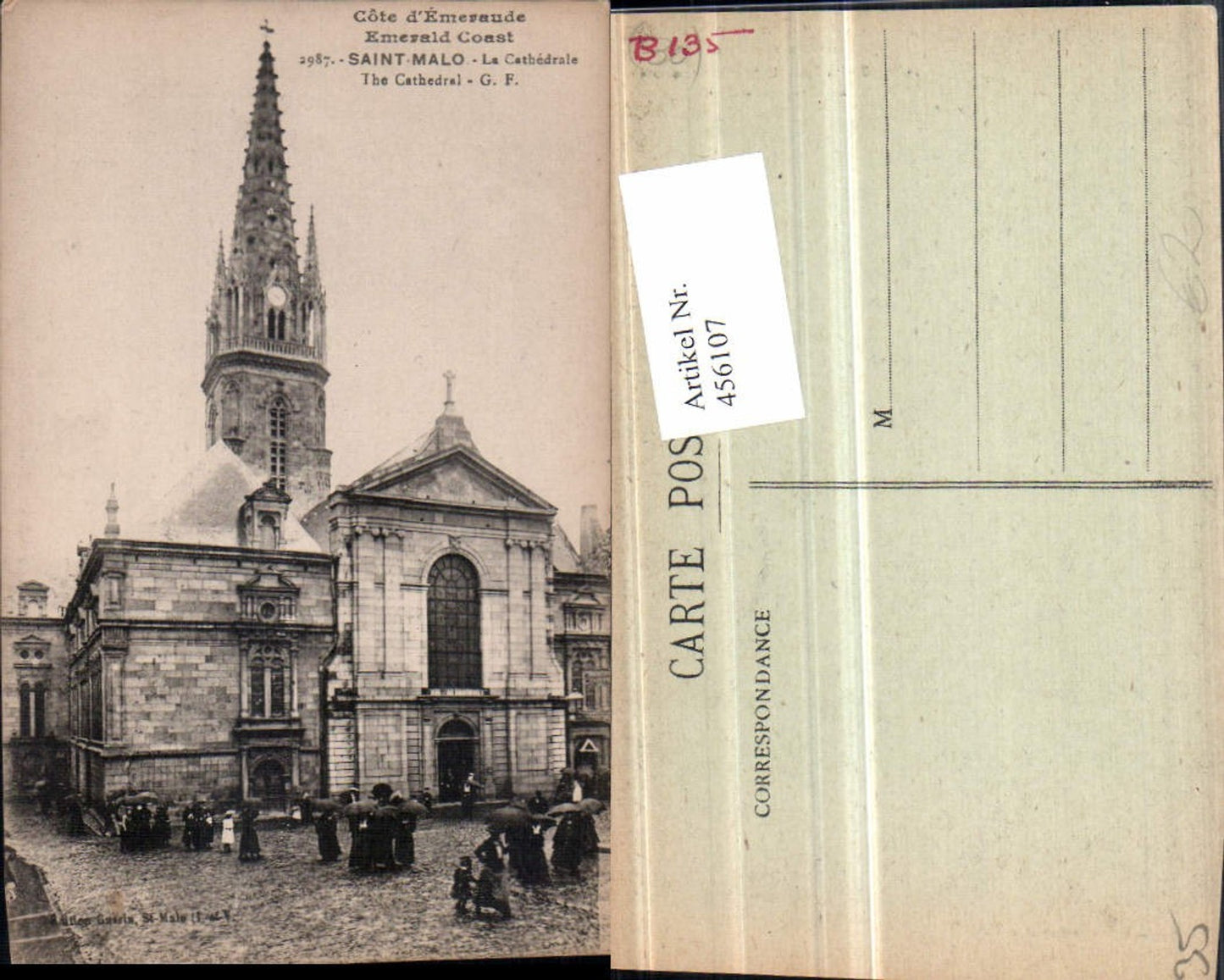 456107,Bretagne Ille-et-Vilaine Saint-Malo La Cathedrale Kirche