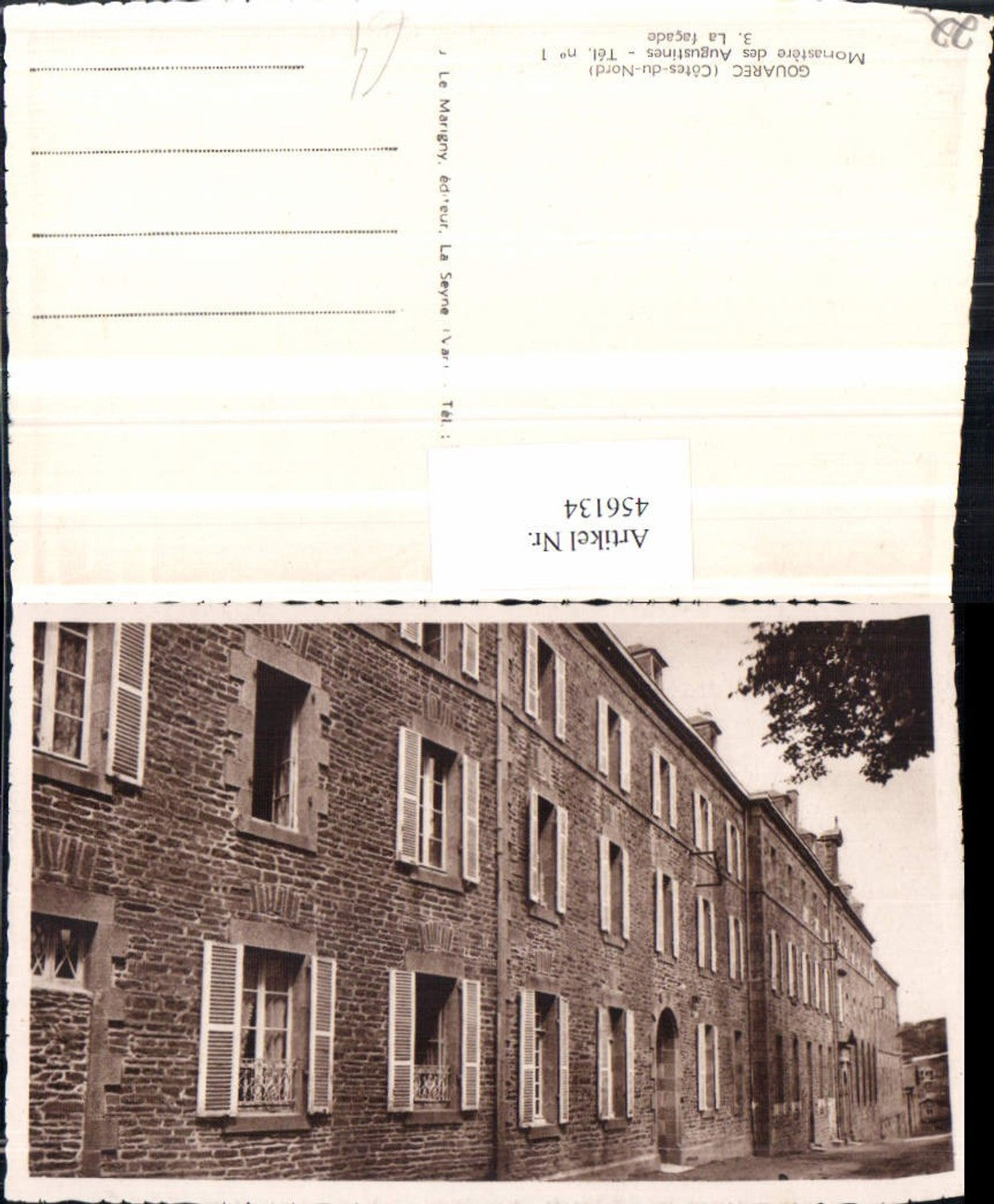 456134,Bretagne Cote-Amor Gouarec Monastere des Augustines Kloster