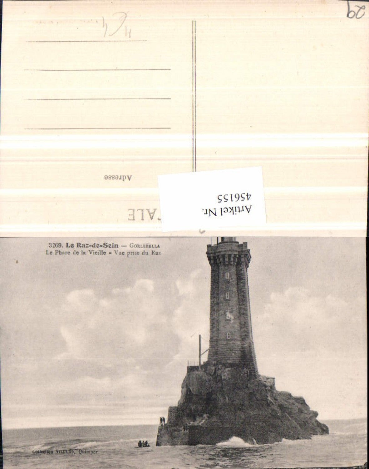 456155,Bretagne Finistere Raz-de-Sein Gorlebella Phare Leuchtturm