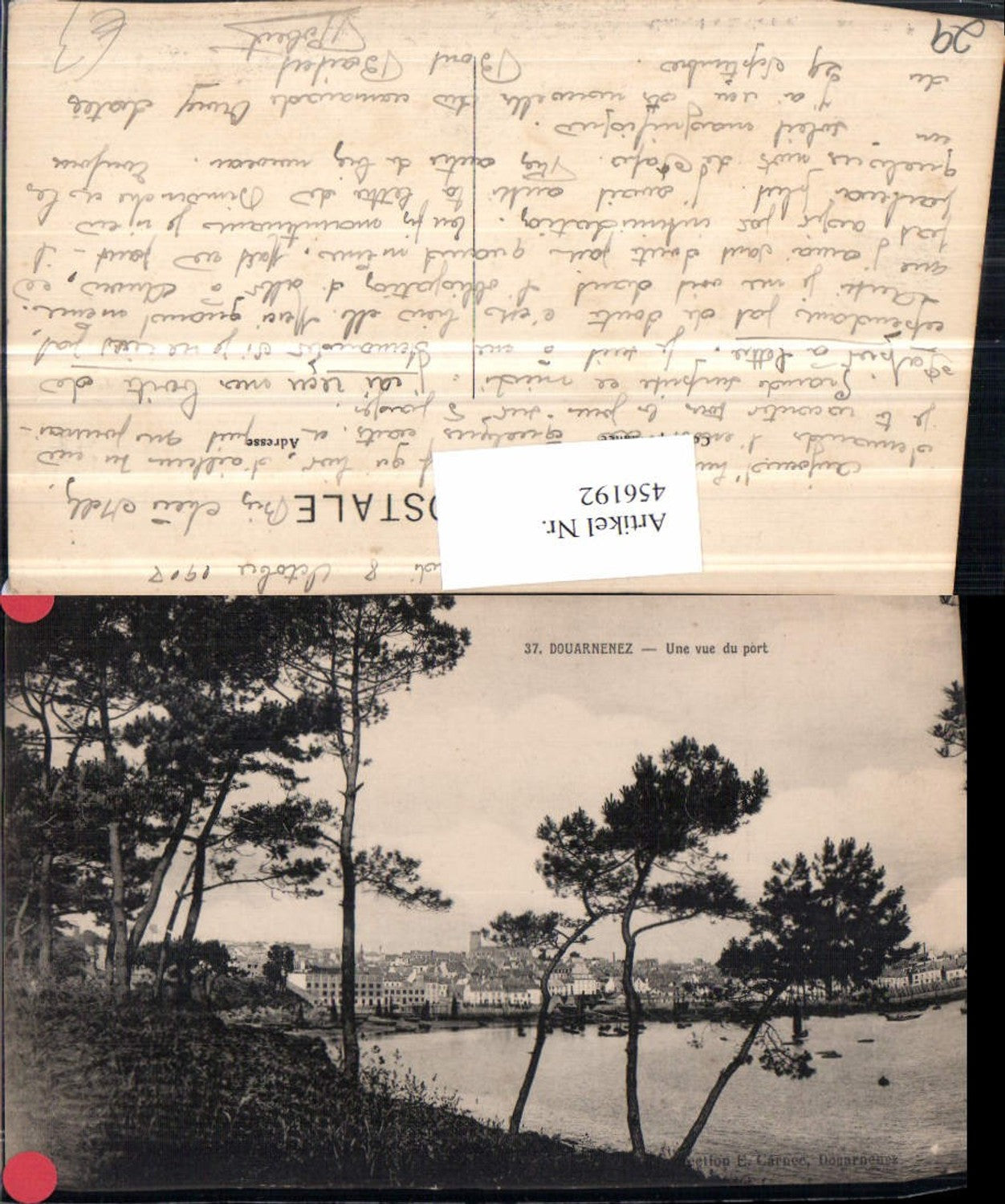 456192,Bretagne Finistere Douarnenez Une vue du port Teilansicht
