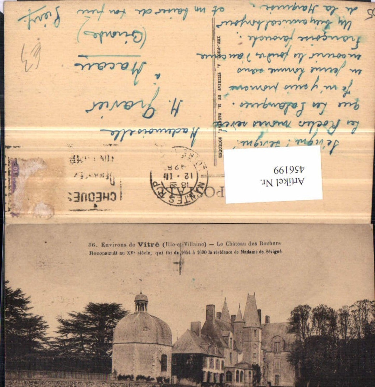456199,Bretagne Ille-et-Vilaine Vitre Chateau des Rochers Schloss
