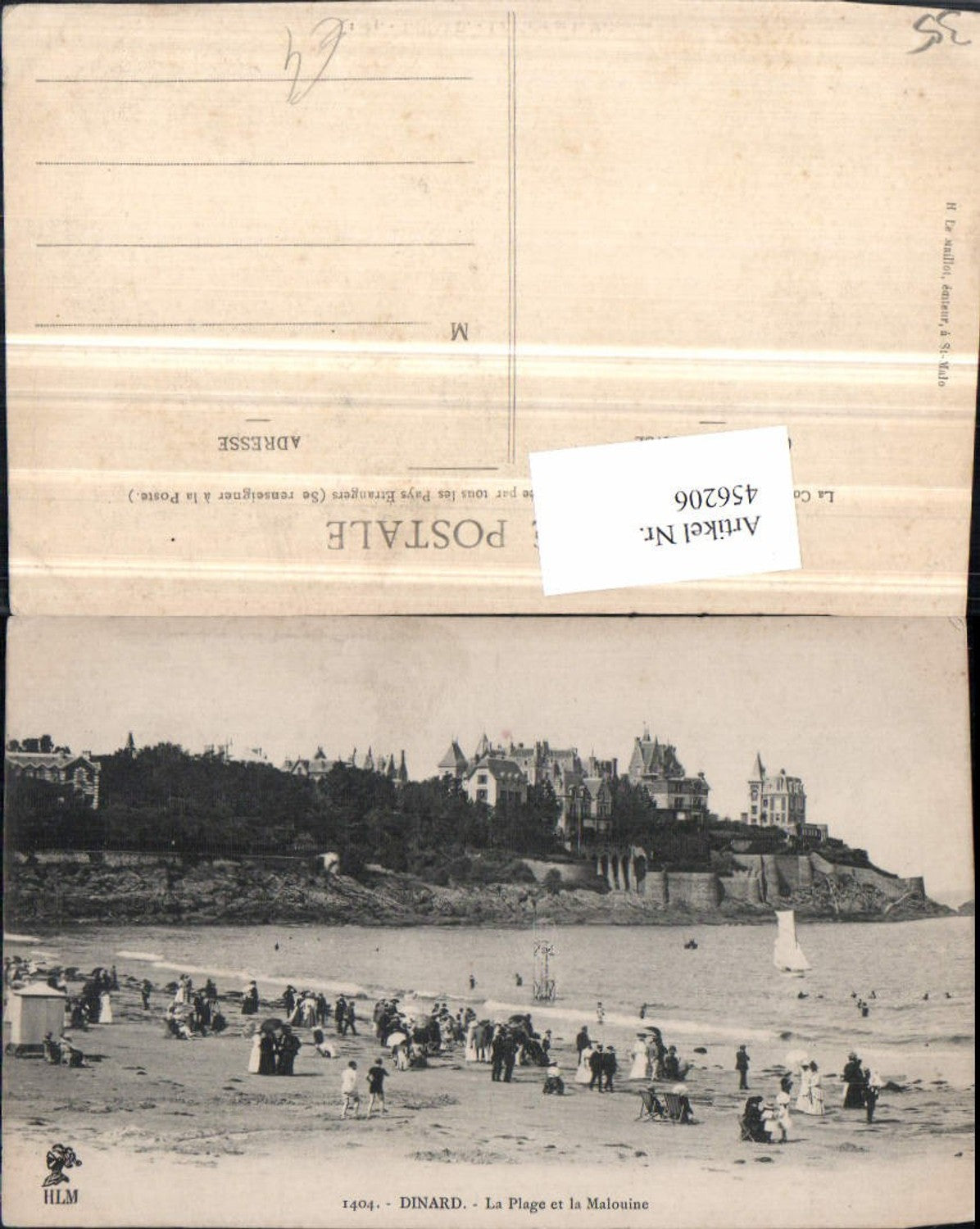 456206,Bretagne Ille-et-Vilaine Dinard Plage et la Malouine Strand Strandleben