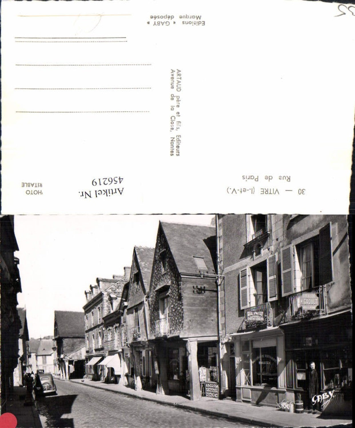 456219,Bretagne Ille-et-Vilaine Vitre Rue de Paris Straßenansicht