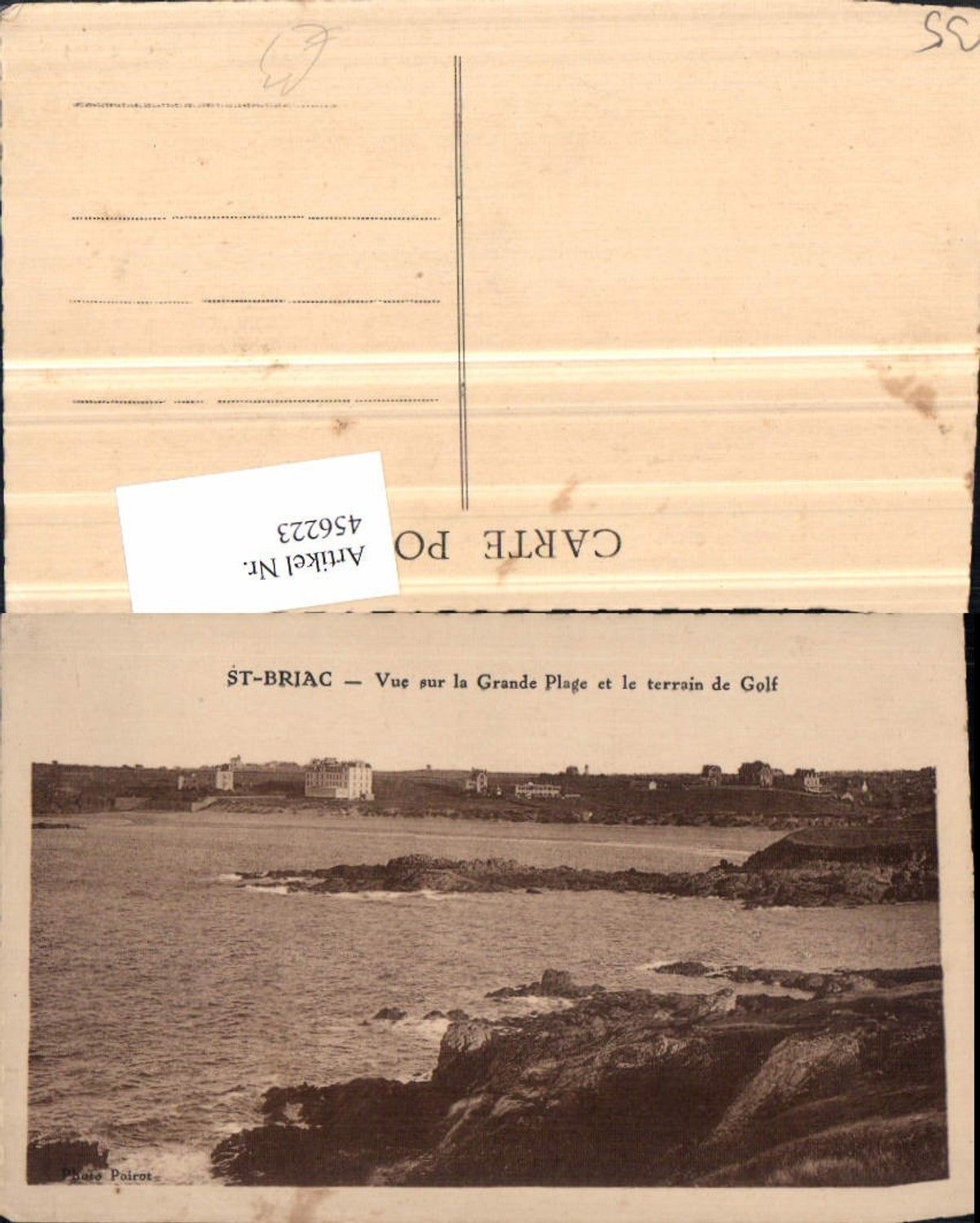 456223,Bretagne Ille-et-Vilaine St-Briac Vue sur la Grande Plage Küste