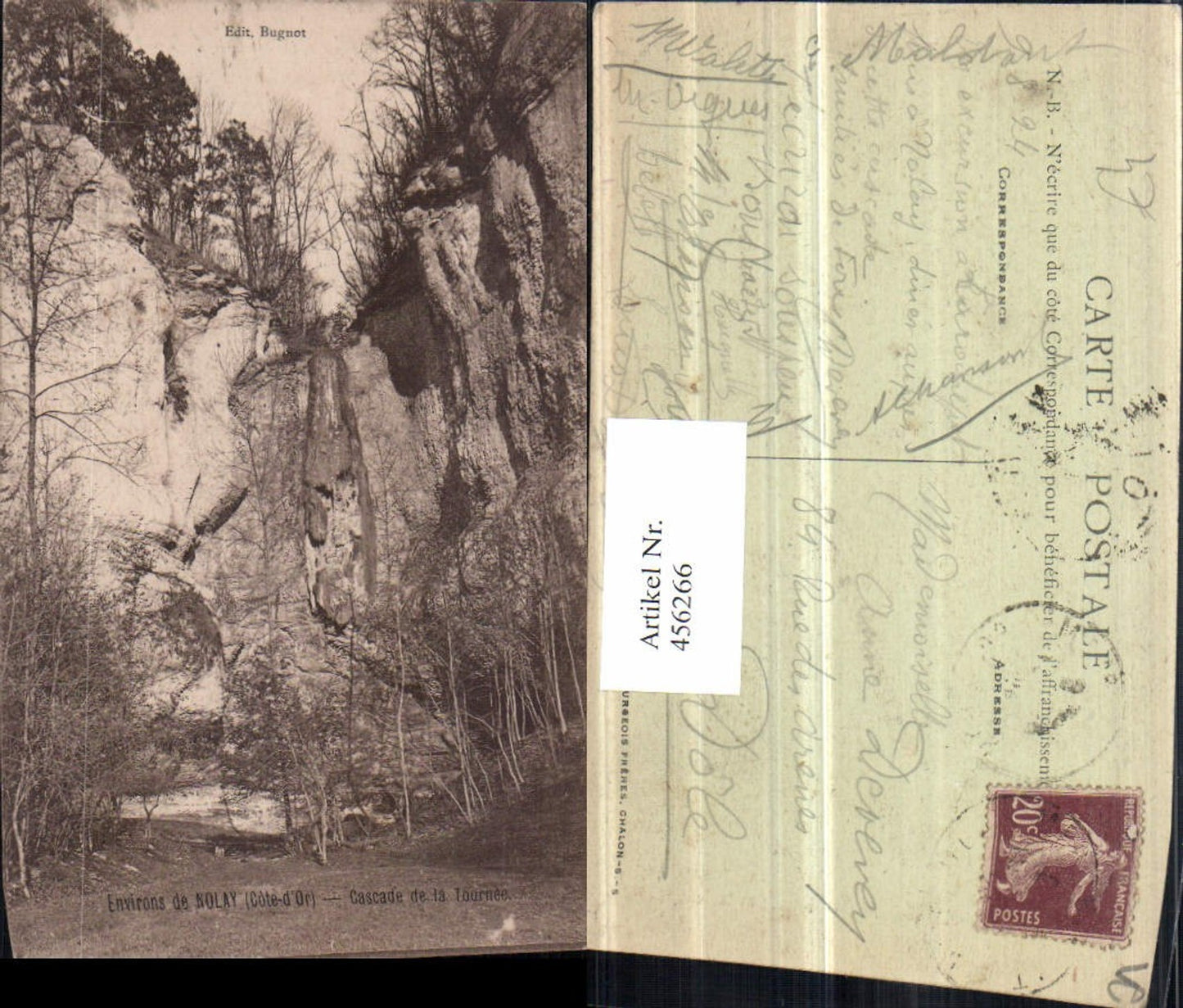 456266,Burgund Cote-Or Nolay Cascade de la Tournee Felswand