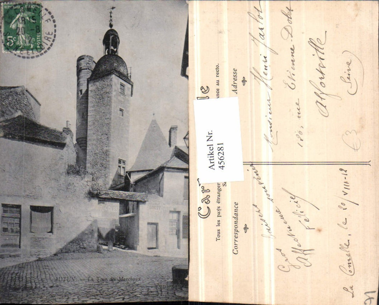 456281,Burgund Saone-et-Loire Autun La Tour des Marchaux Turm