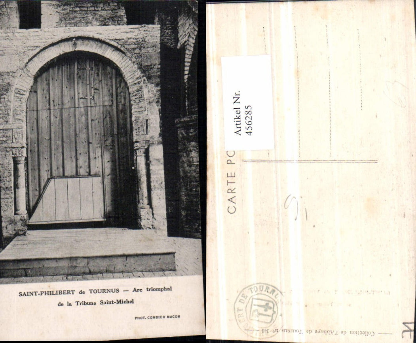456285,Burgund Saone-et-Loire Tournus Saint-Philibert Arc triomphal Portal
