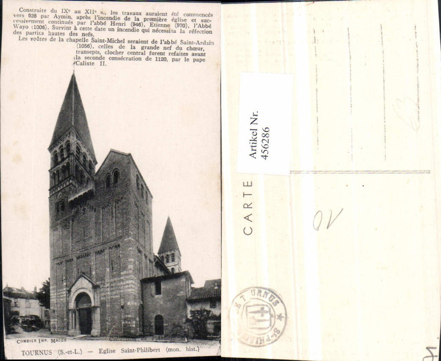 456286,Burgund Saone-et-Loire Tournus Eglise Saint-Philibert Kirche