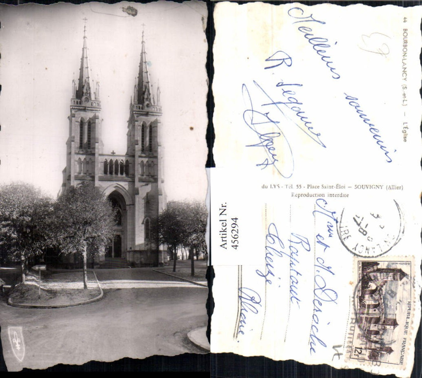 456294,Burgund Saone-et-Loire Bourbon-Lancy Eglise Kirche
