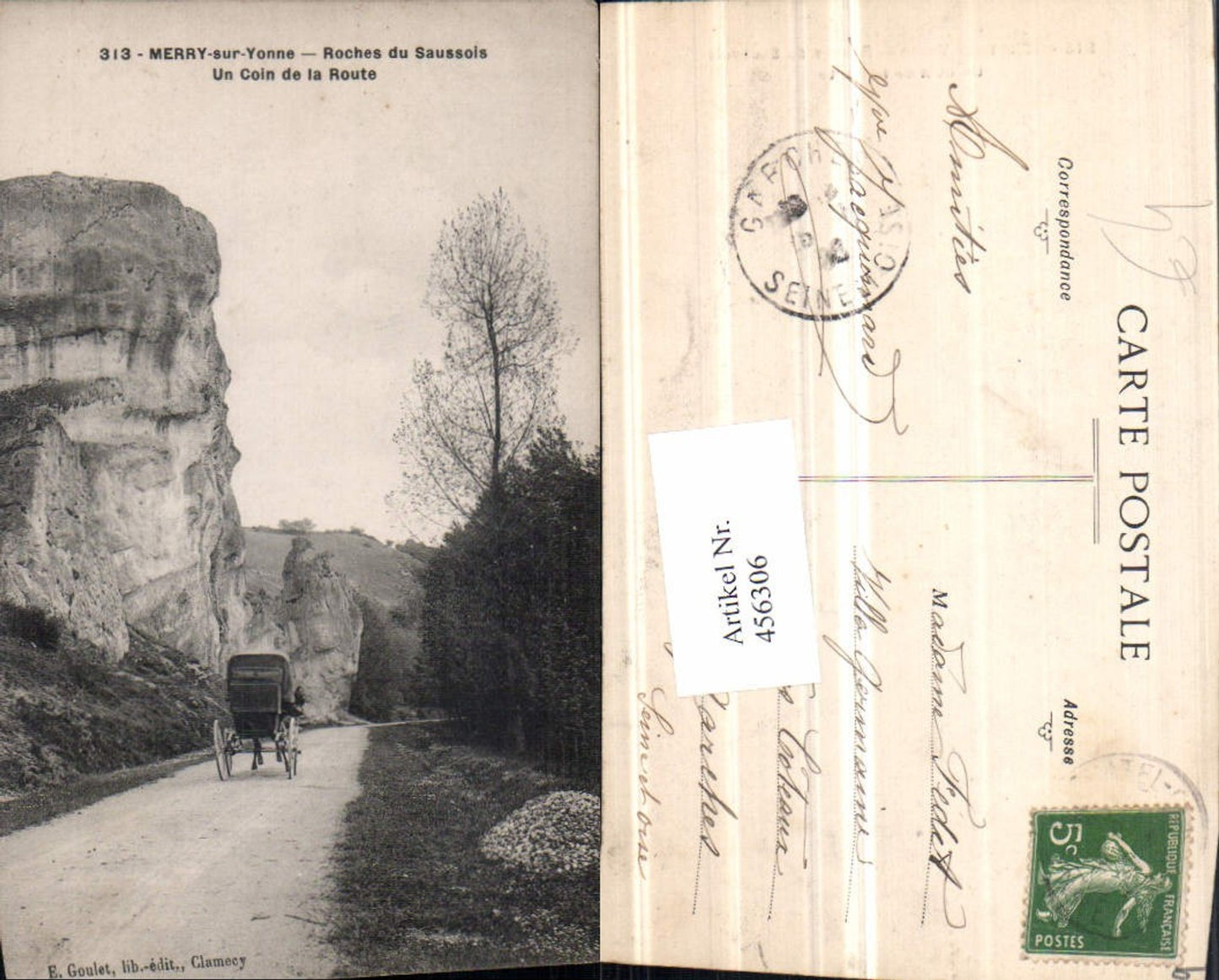 456306,Burgund Yonne Merry-sur-Yonne Roches du Sausois Kutsche