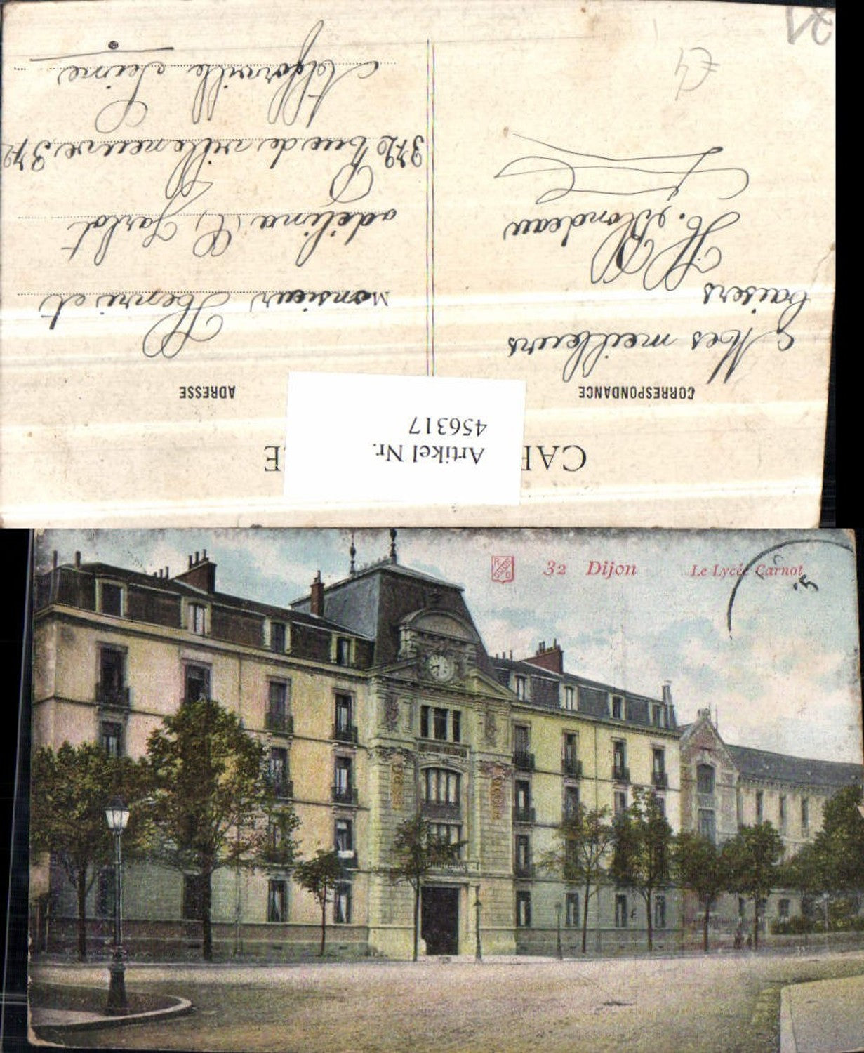 456317,Burgund Cote-Or Dijon Lycee Carnot Schule Gebäude