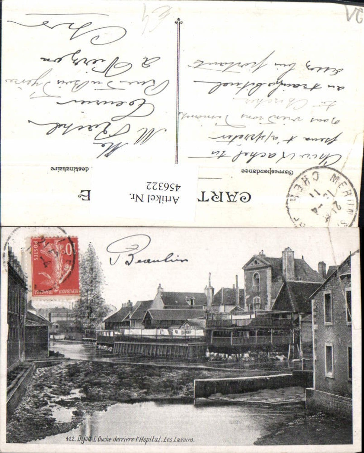 456322,Burgund Cote-Or Dijon Ouche derriere Hopital Lavoirs Kanal