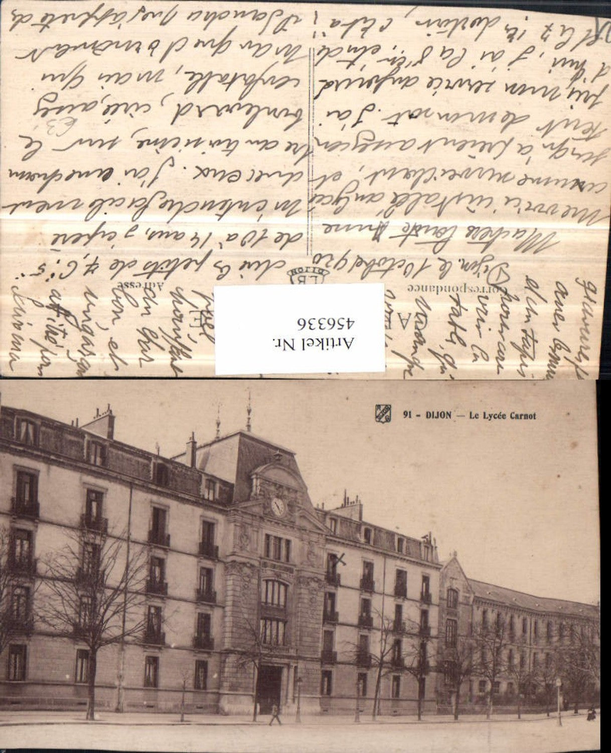 456336,Burgund Cote-Or Dijon Le Lycee Carnot Schule Gebäude
