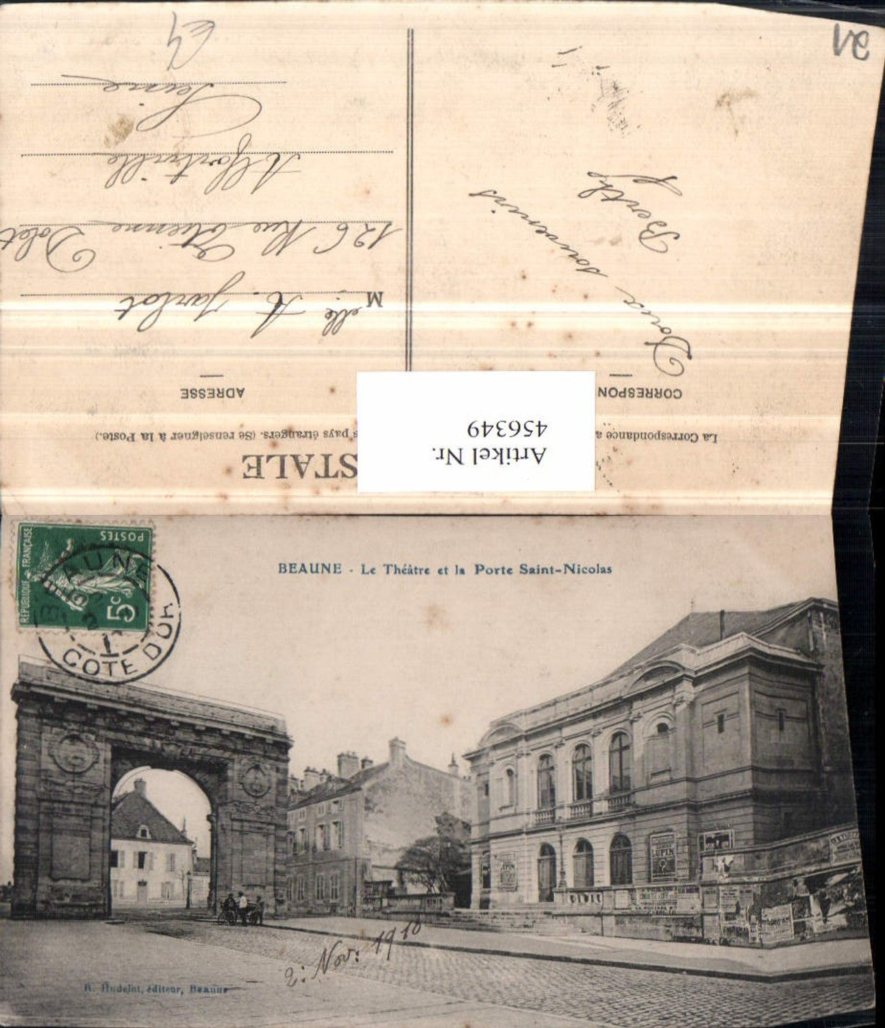 456349,Burgund Cote-Or Beaune Theatre et la Porte Saint-Nicolas Theater
