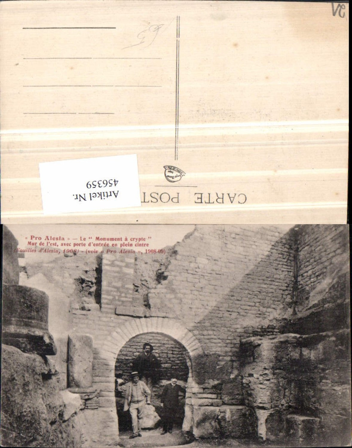 456359,Burgund Cote-Or Pro Alesia Le Monument a crypte Ruine