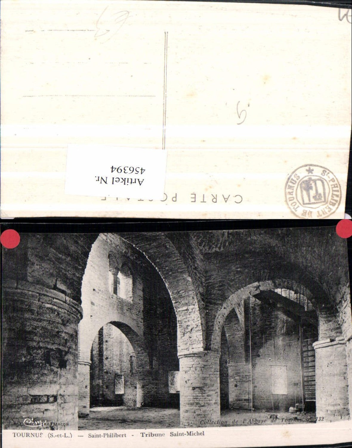 456394,Burgund Saone-et-Loire Tournus Saint-Philibert Tribune Arkaden