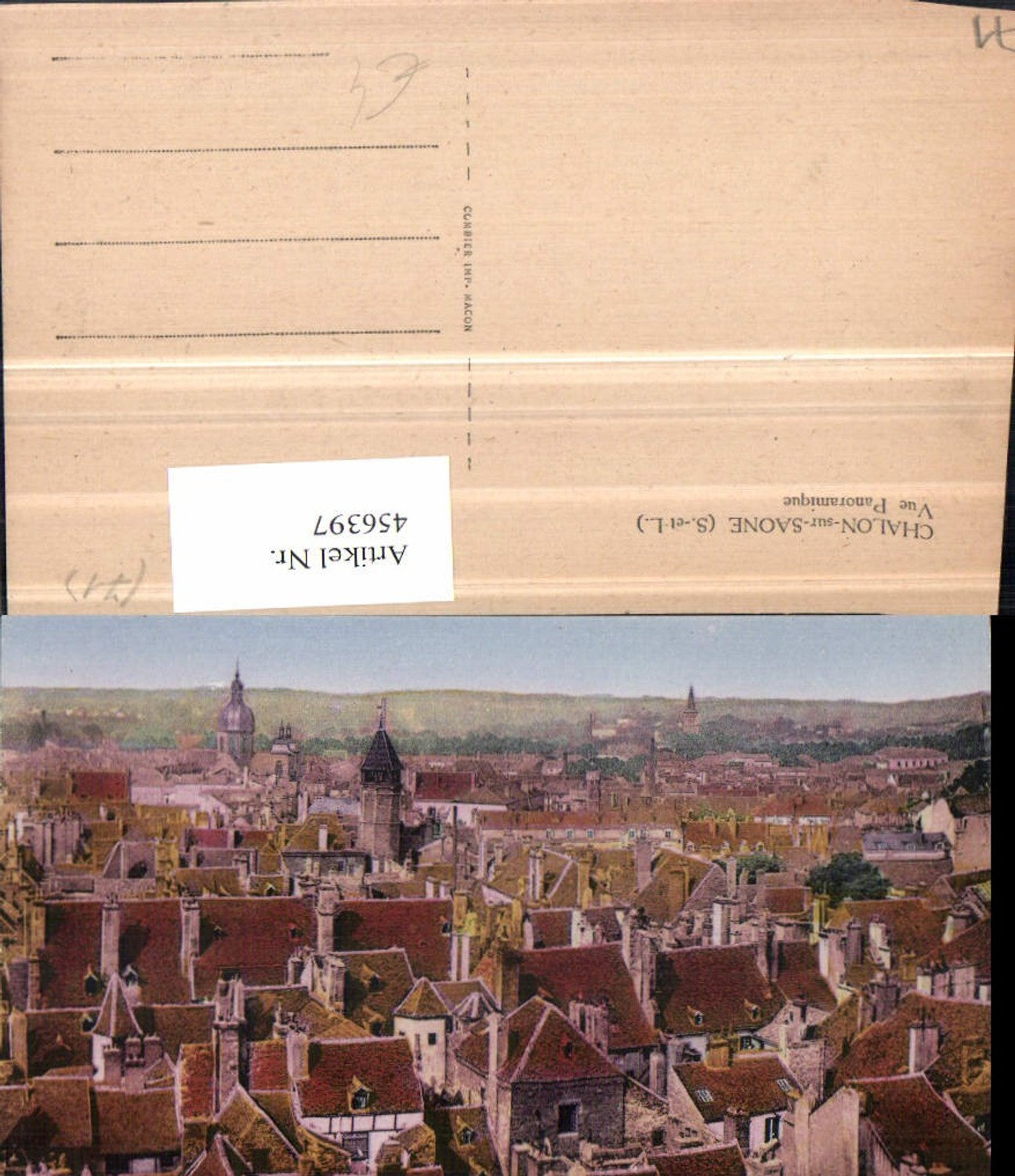456397,Burgund Saone-et-Loire Chaon-sur-Saone Vue panoramique Totale