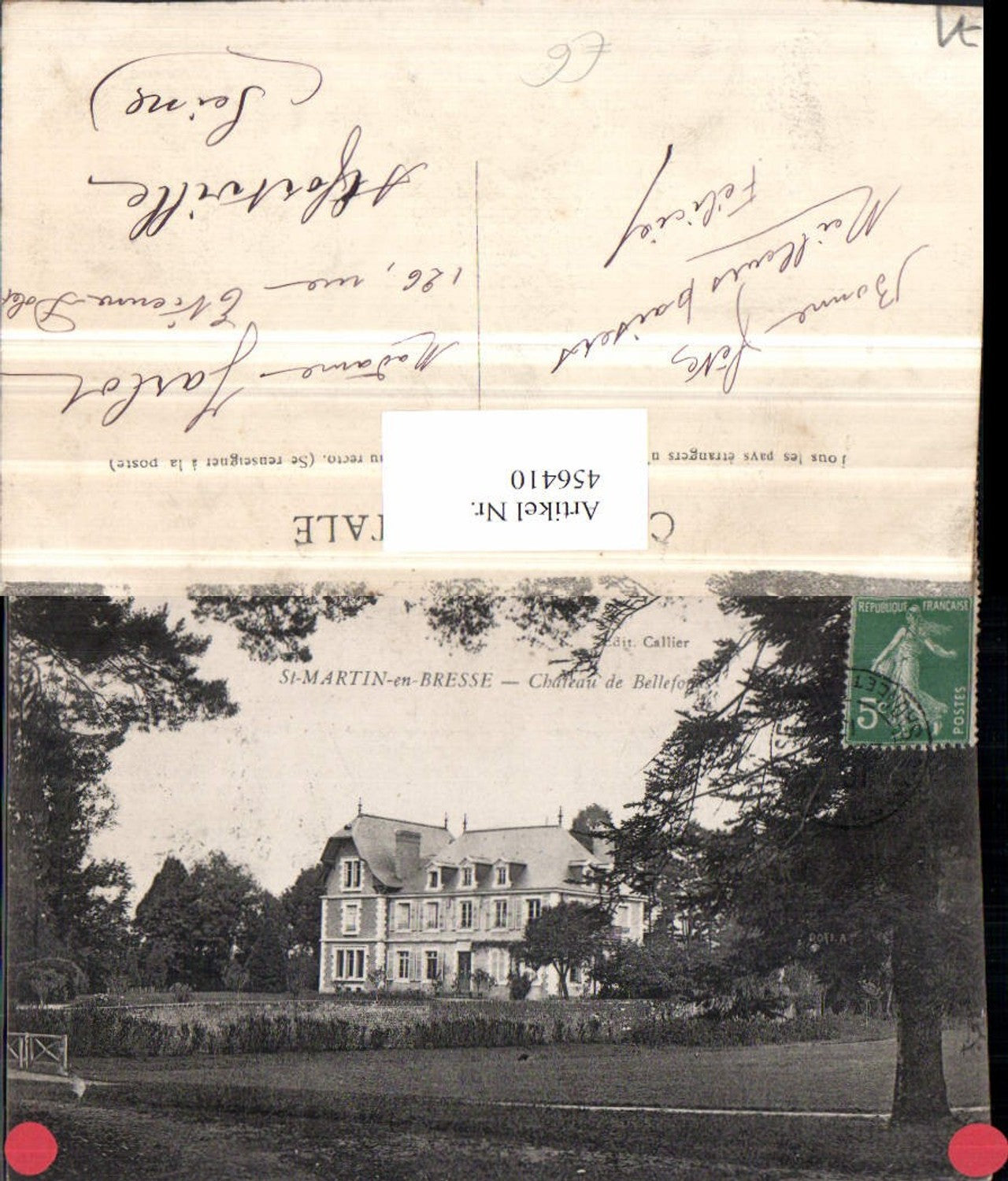 456410,Burgund Saone-et-Loire St-Martin-en-Bresse Chateua Belleford Schloss