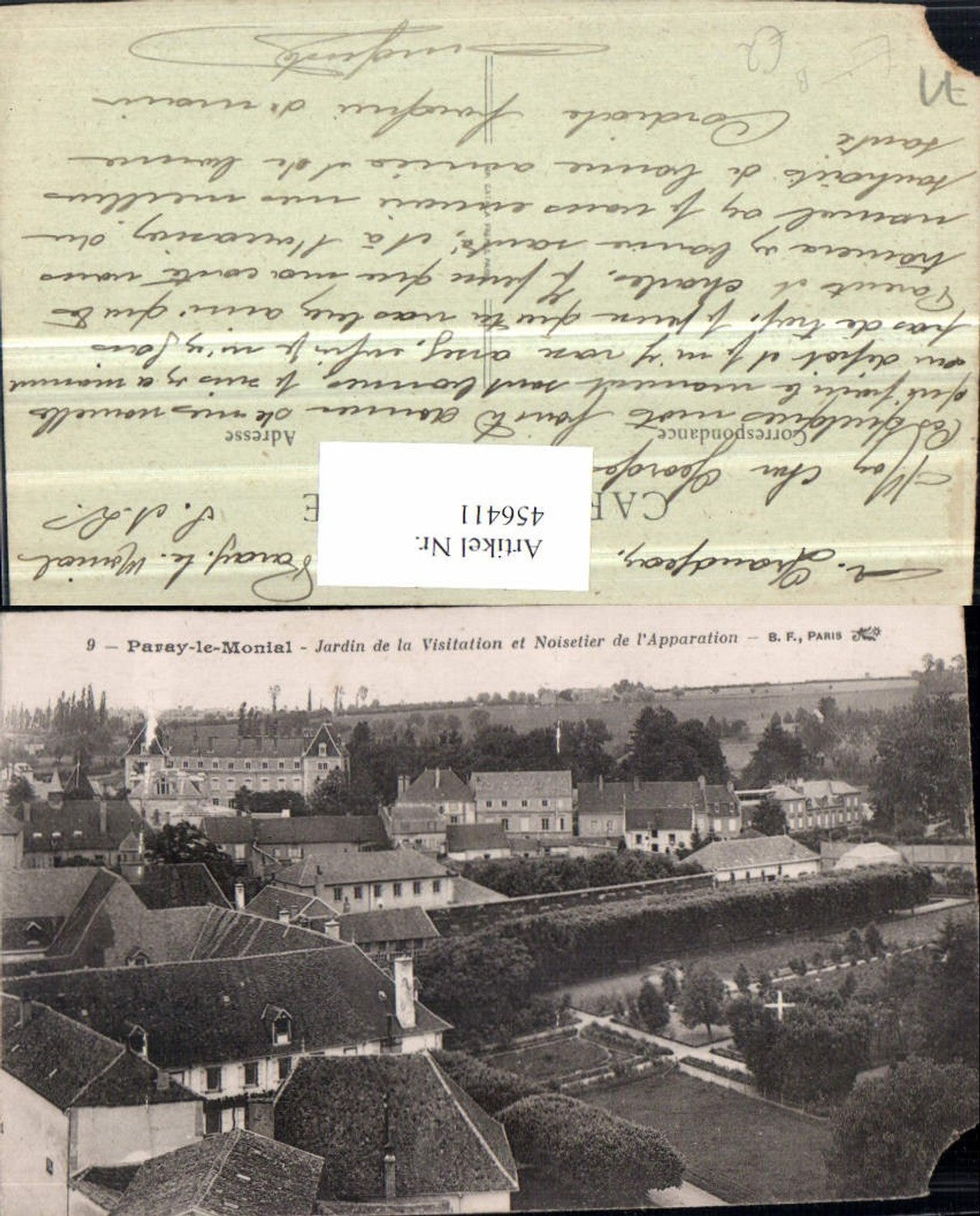 456411,Burgund Saone-et-Loire Paray-le-Monial Jardin Visitation Teilansicht