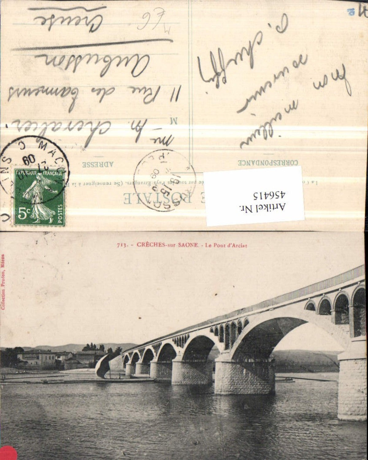 456415,Burgund Saone-et-Loire Creches-sur-Saone Pont Arciat Brücke