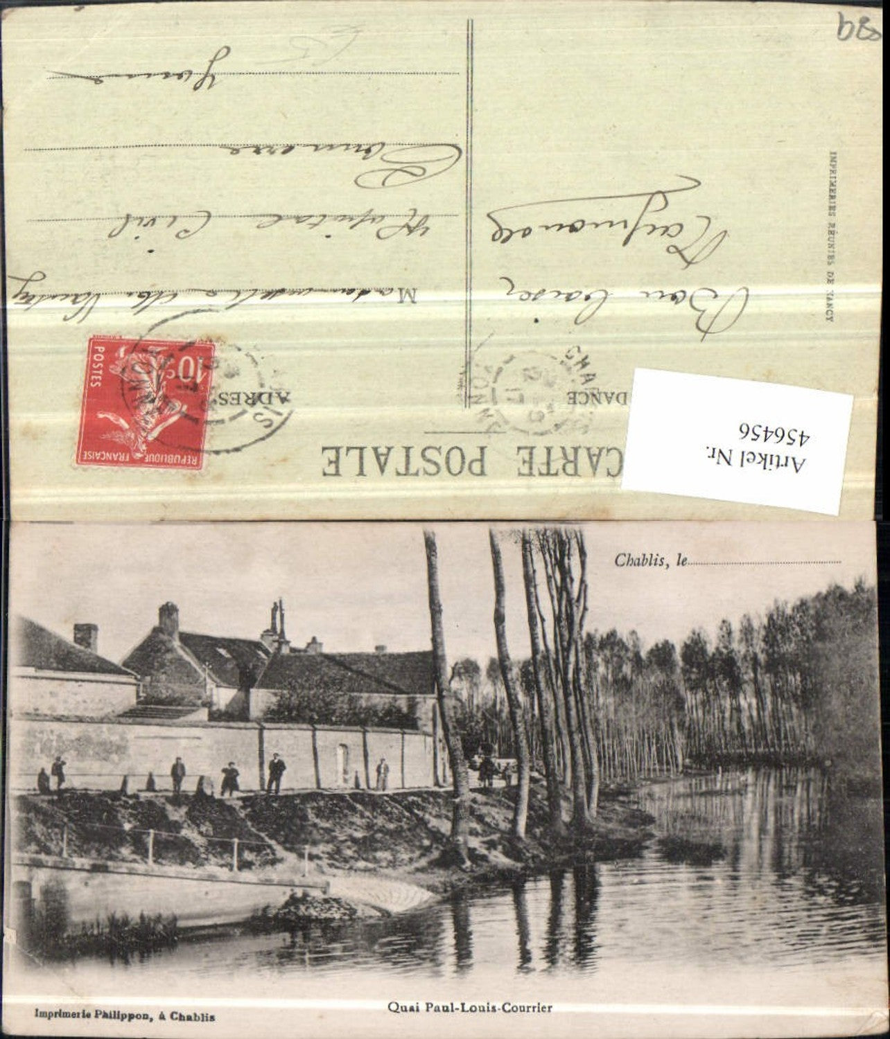 456456,Burgund Yonne Chablis Quai Paul-Louis-Courrier Fluss