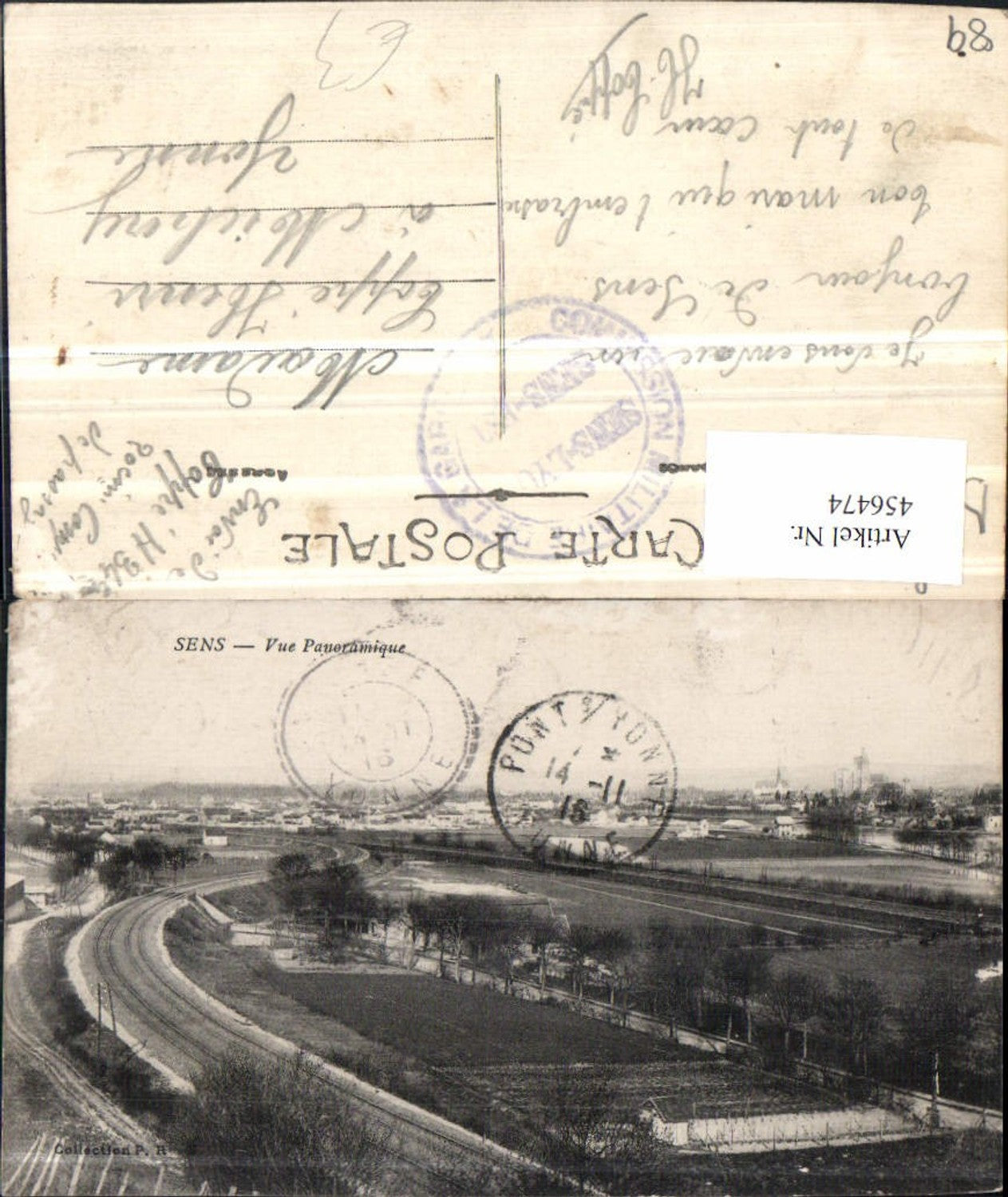 456474,Burgund Yonne Sens Vue Panoramique Totale