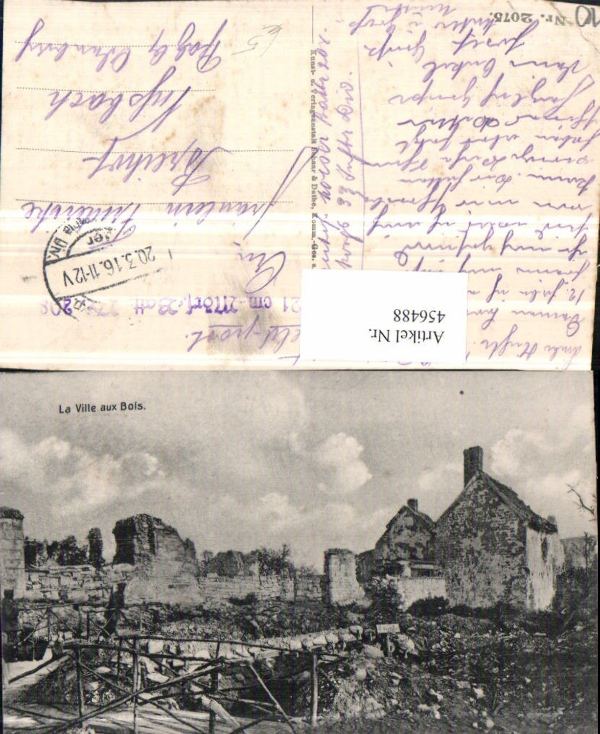 456488,Champagne-Ardenne Aube La Ville aux Bois Zerstörung