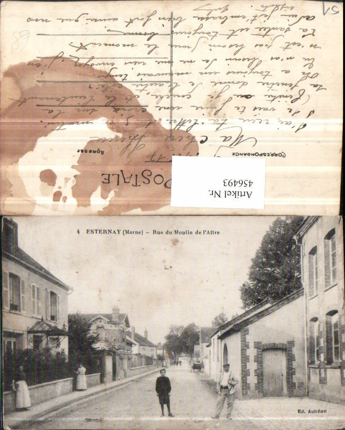 456493,Champagne-Ardenne Marne Esternay Rue Moulin Straßenansicht