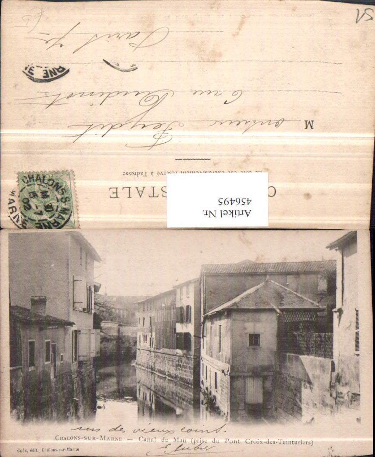 456495,Champagne-Ardenne Marne Chalons-sur-Marne Canal de Mau Kanal