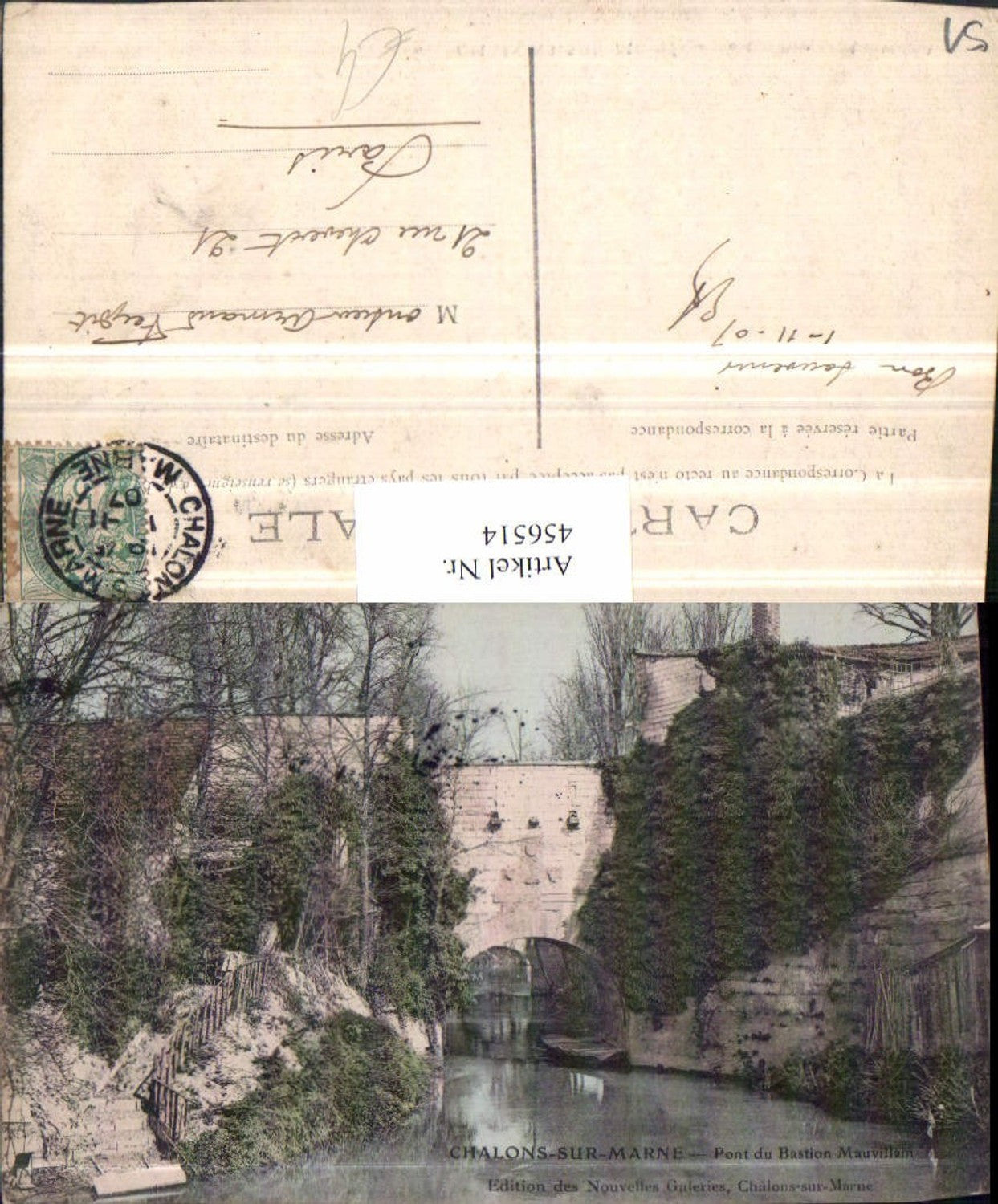 456514,Champagne-Ardenne Marne Chalons-sur-Marne Pont Bastion Mauvillain Brücke
