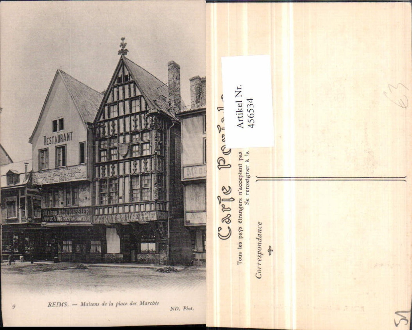 456534,Champagne-Ardenne Marne Reims Maisons de la place des Marches