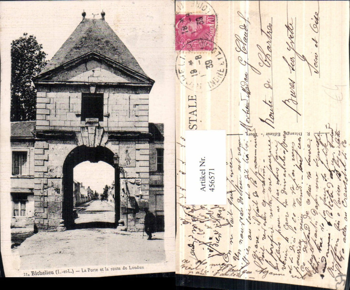 456571,Centre Indre-et-Loire Richelieu Porte et la Route de Loudun Tor