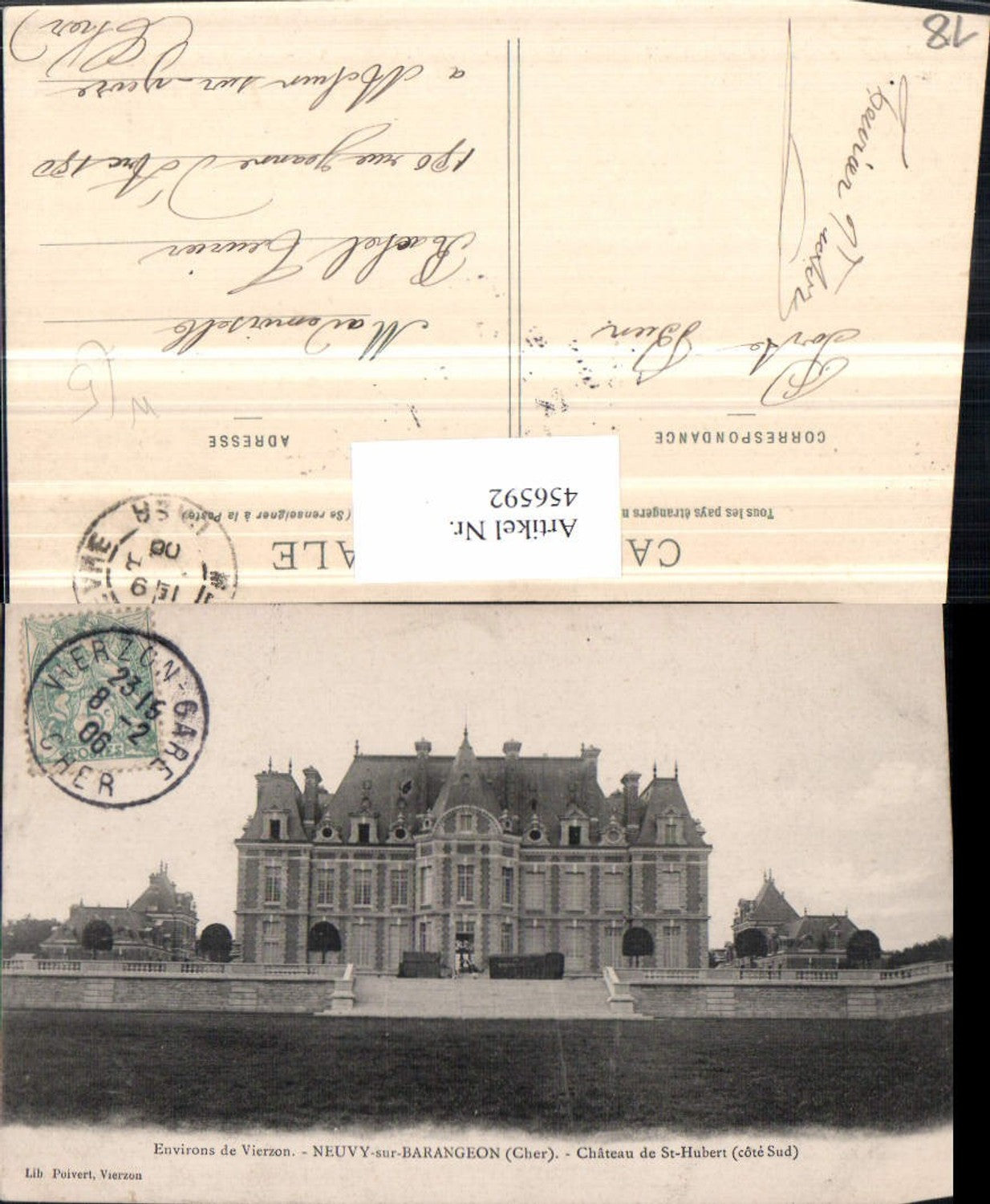 456592,Centre Cher Vierzon Neuvy-sur-Barangeon Chateau St-Hubert Schloss