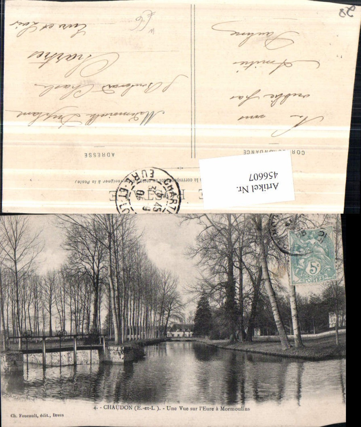 456607,Centre Eure-et-Loire Chaudon Une Vue sur l'Eure a Mormoulins Fluss