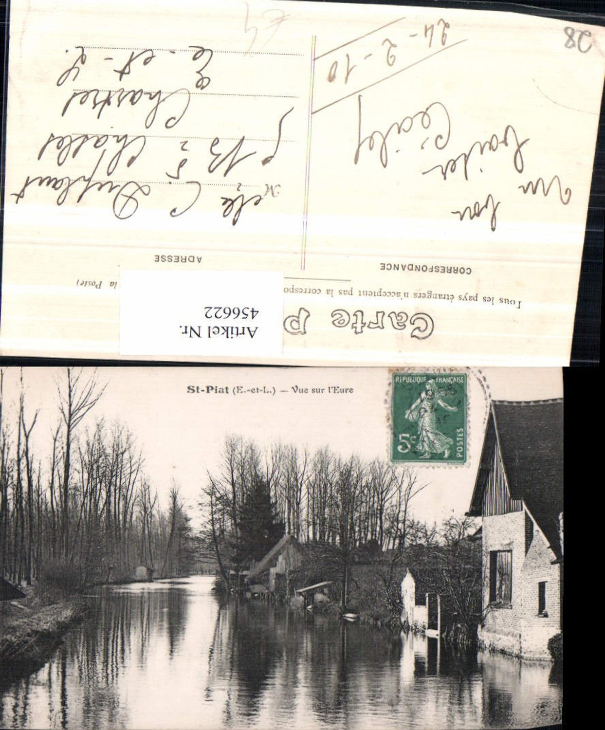 456622,Centre Eure-et-Loire St-Piat Vue sur l'Eure Fluss