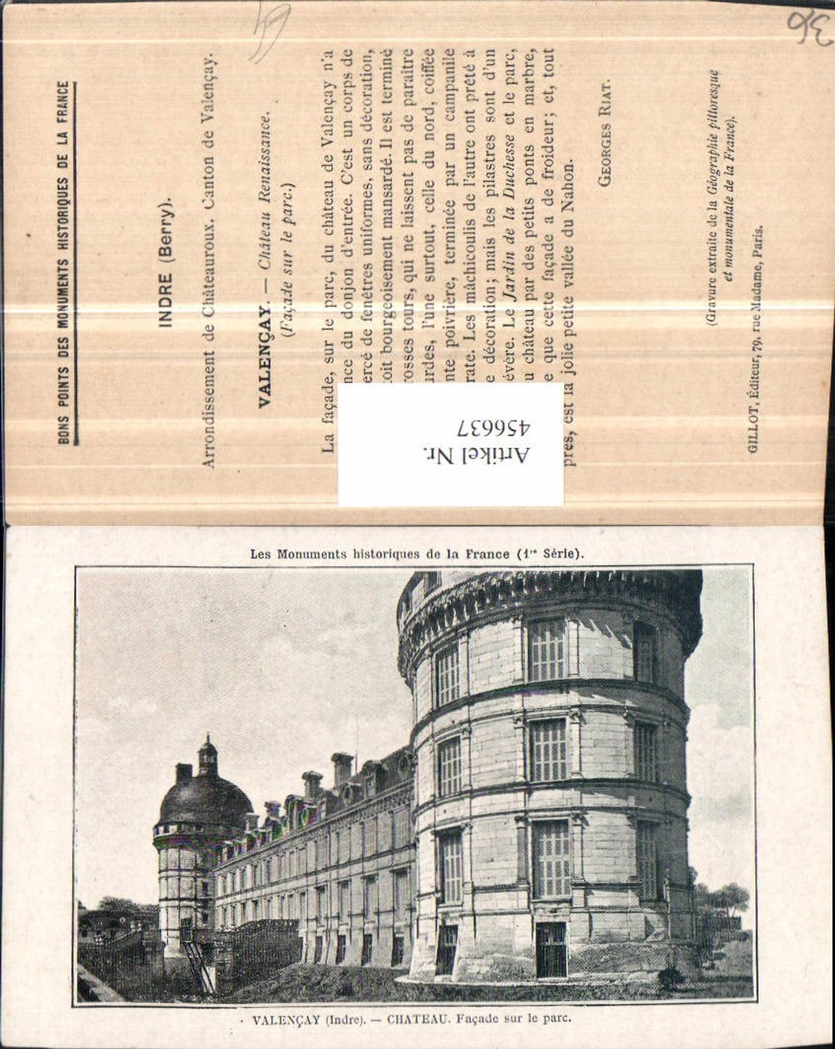 456637,Centre Indre Valencay Chateau Castle