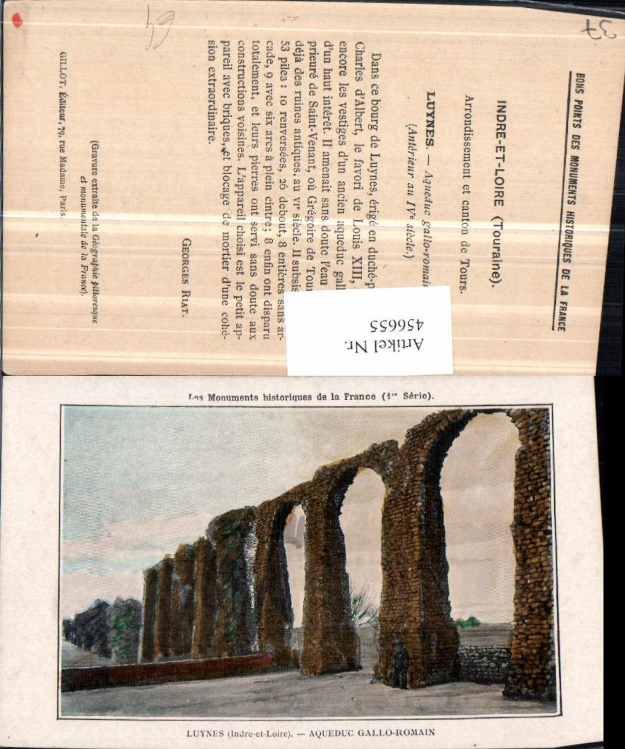 456655,Centre Indre-et-Loire Luynes Aqueduc Gallo-Romain Aquädukt