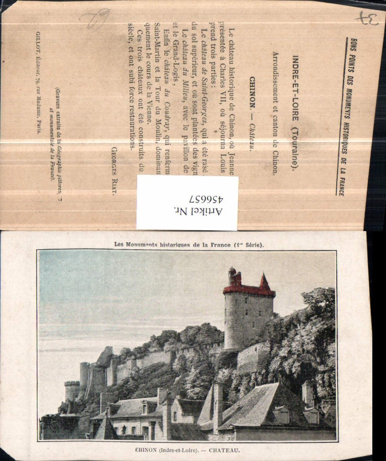 456657,Centre Indre-et-Loire Chinon Chateau Schloss