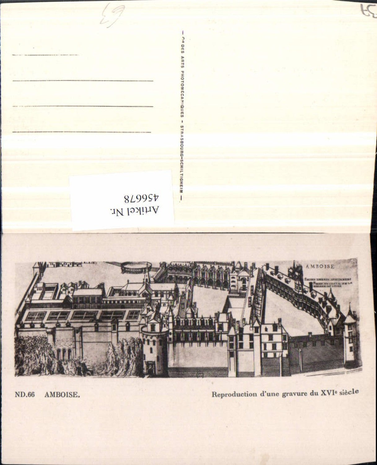 456678,Künstler AK Centre Indre-et-Loire Amboise Reproduction Totale