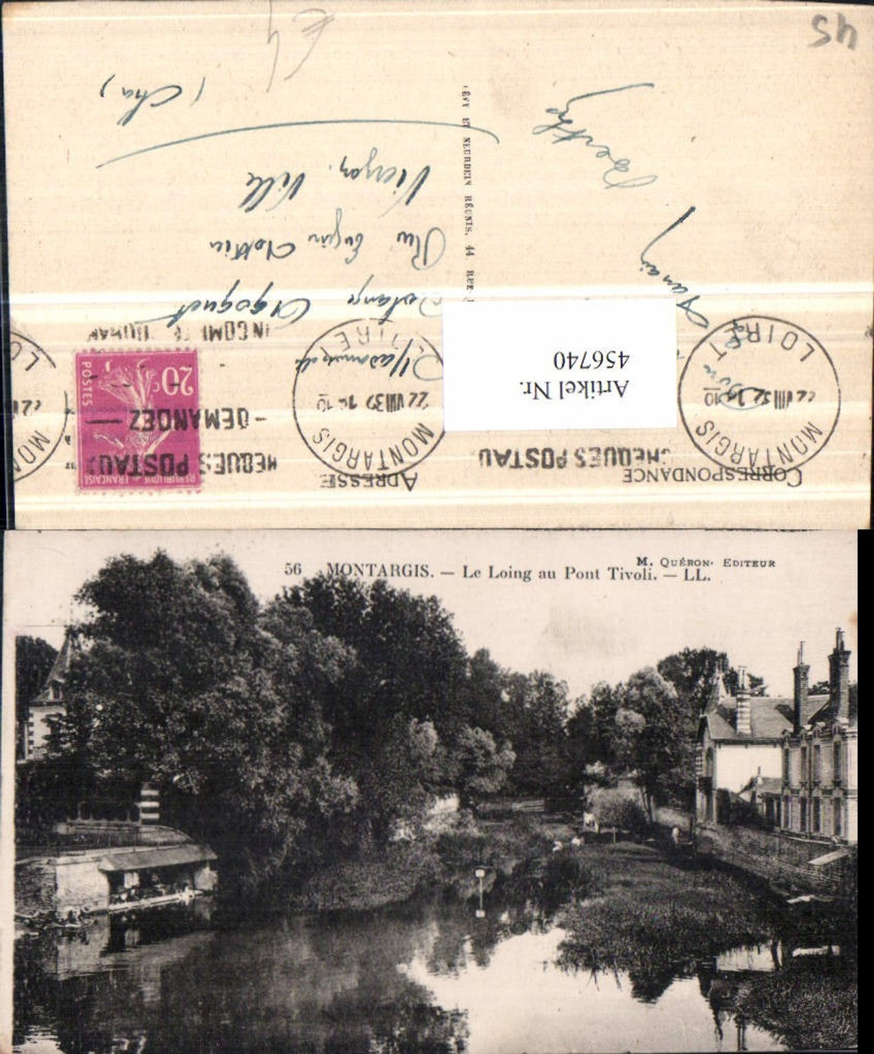 456740,Centre Loiret Montargis Le Loing au Pont Tivoli Fluss
