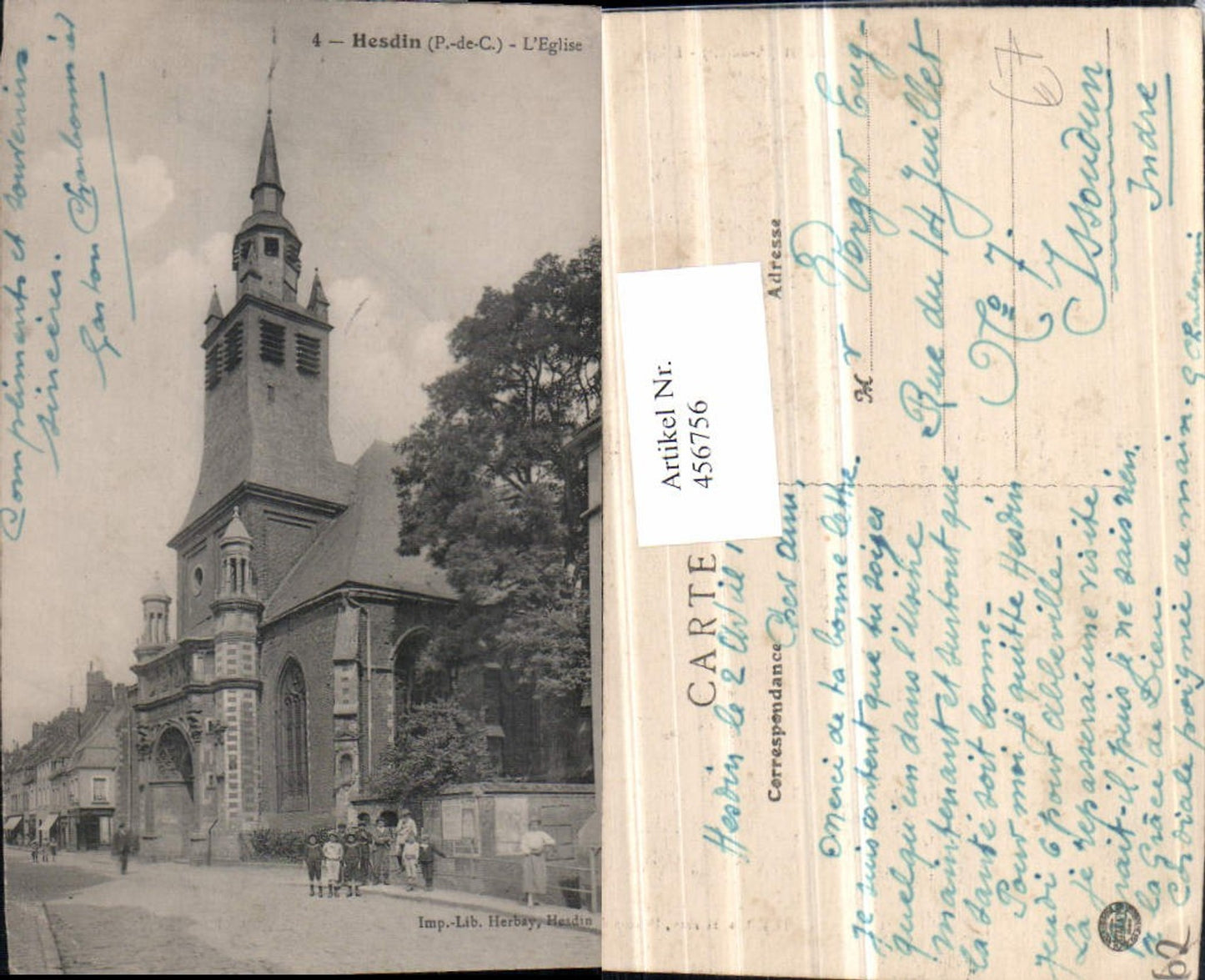456756,Nord-Pas-de-Calais Pas-de-Calais Hesdin L'Eglise Kirche