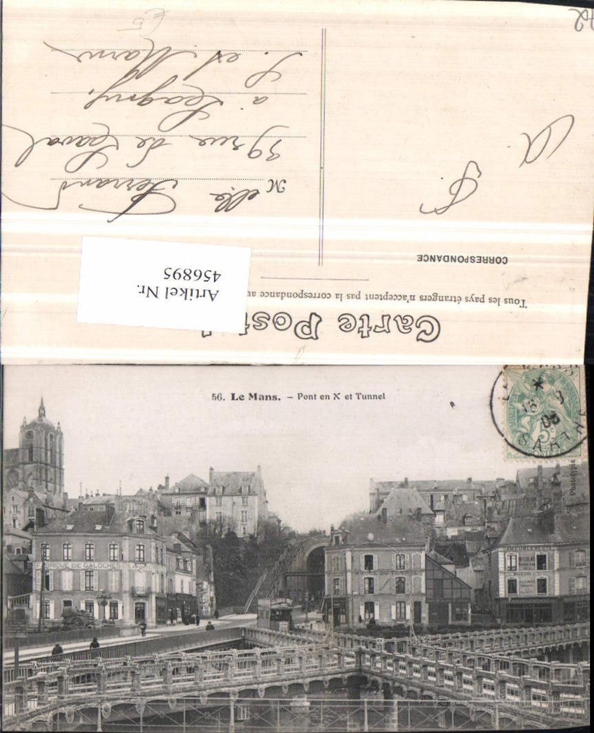 456895,Pays de la Loire Sarthe Le Mans Pont en X et Tunnel Brücke